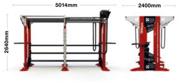 HIT HUB - Double Sided, Two Bay, Freestanding - escape fitness