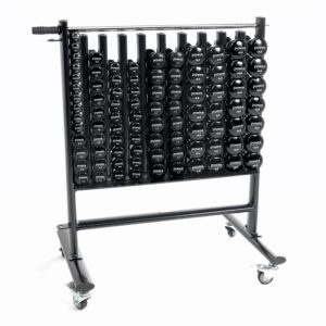 Premium Dumbbell Storage Rack w/ 44 Black Neoprene Pairs DB